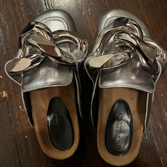 JW ANDERSON Silver Chain Mules - Picture 8 of 13